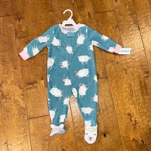 Fleece Lamb/Sheep 12 month onesie